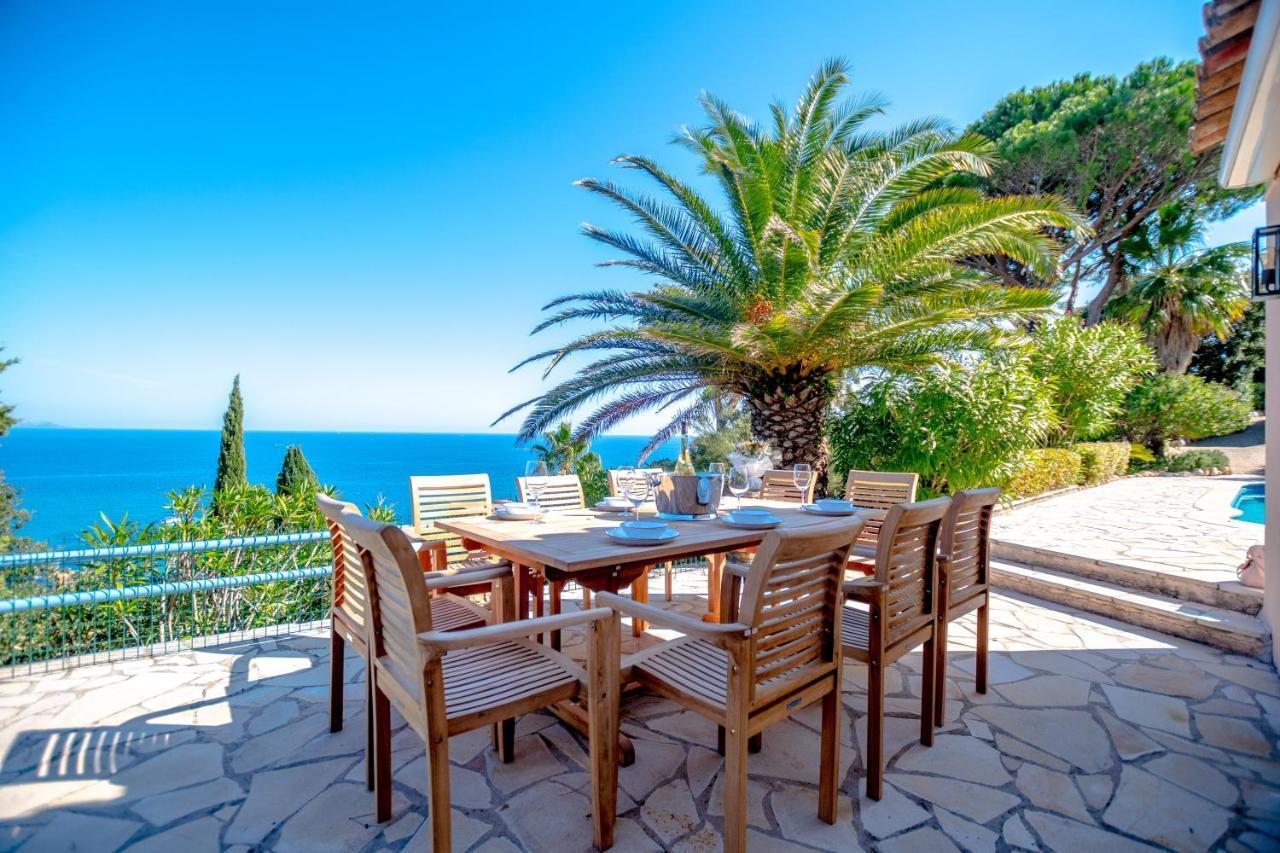 Superbe Villa, Incroyable Vue Mer, Piscine Chauffee, Climatisee Sainte-Maxime Bagian luar foto