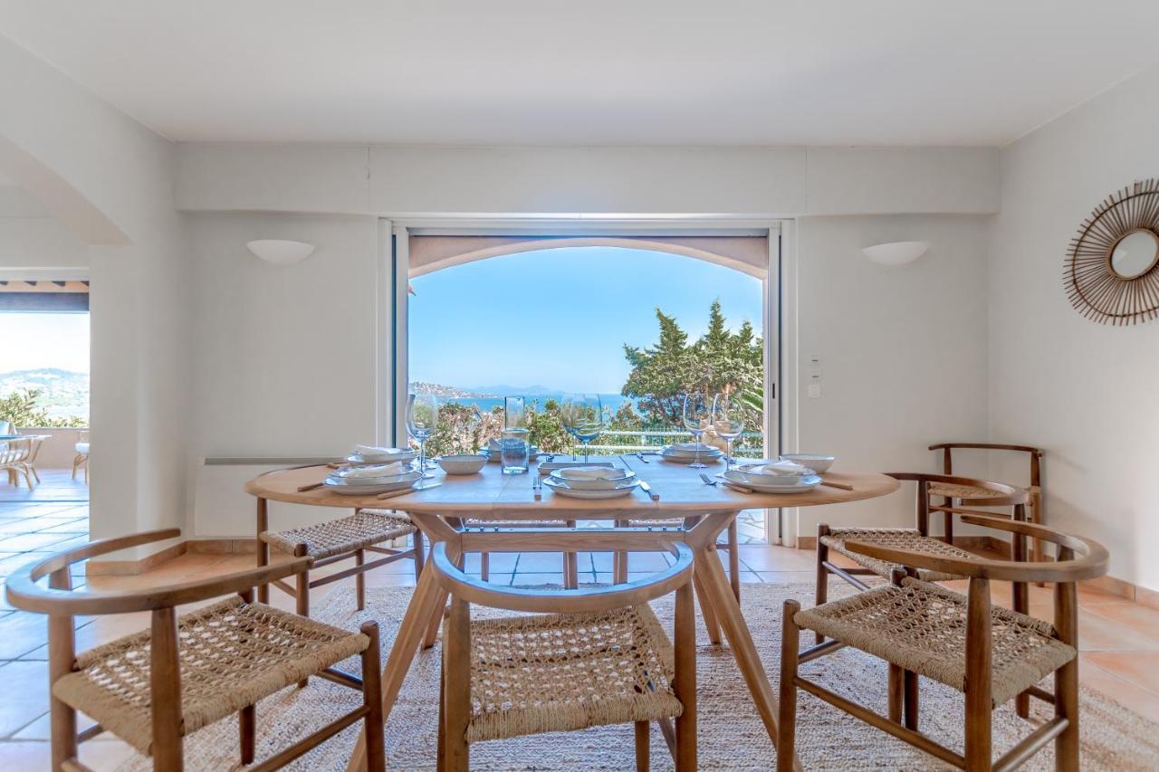 Superbe Villa, Incroyable Vue Mer, Piscine Chauffee, Climatisee Sainte-Maxime Bagian luar foto