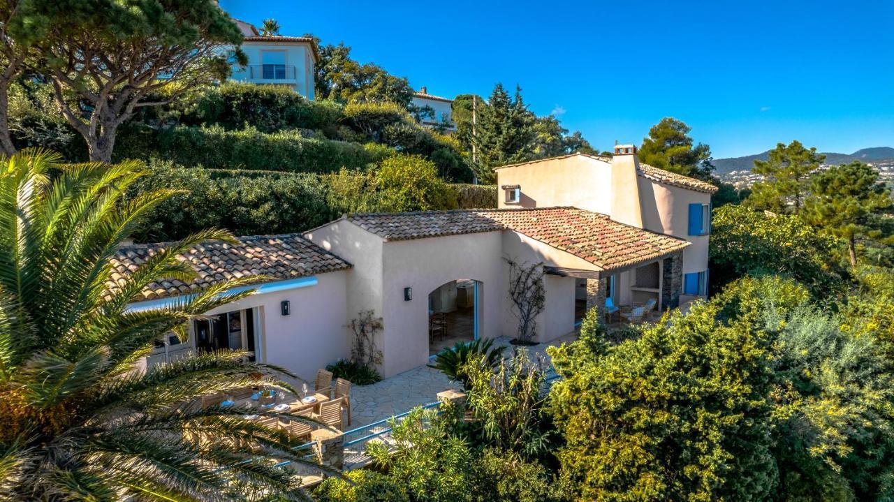 Superbe Villa, Incroyable Vue Mer, Piscine Chauffee, Climatisee Sainte-Maxime Bagian luar foto