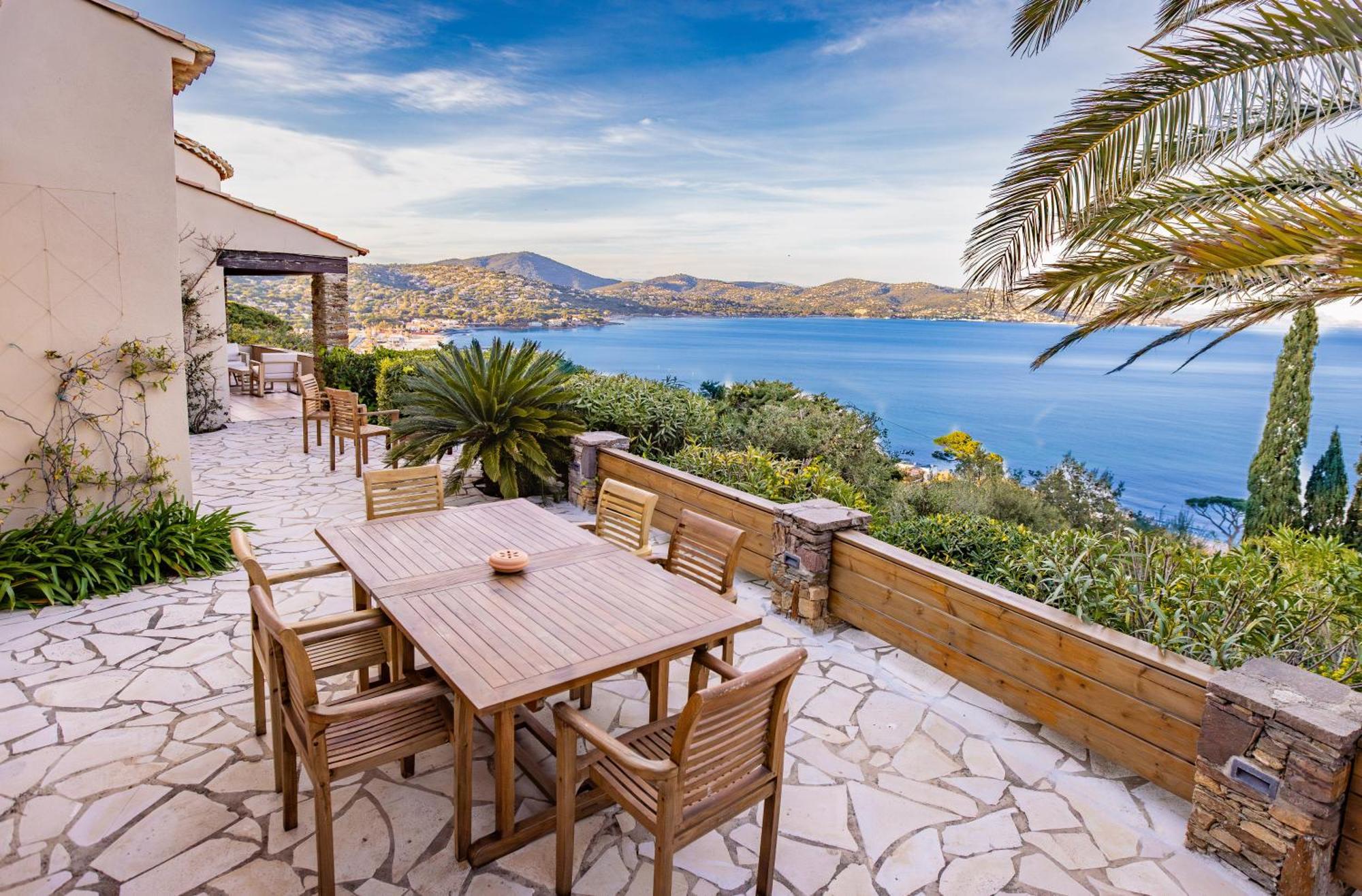 Superbe Villa, Incroyable Vue Mer, Piscine Chauffee, Climatisee Sainte-Maxime Bagian luar foto