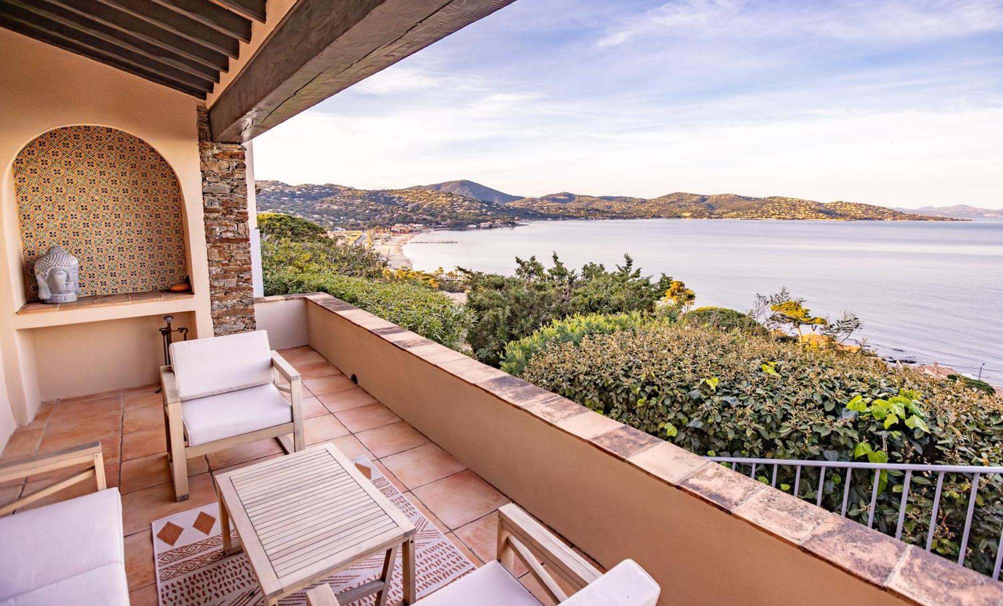 Superbe Villa, Incroyable Vue Mer, Piscine Chauffee, Climatisee Sainte-Maxime Bagian luar foto
