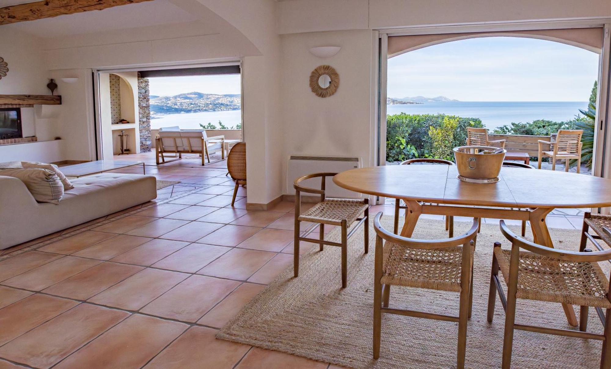 Superbe Villa, Incroyable Vue Mer, Piscine Chauffee, Climatisee Sainte-Maxime Bagian luar foto